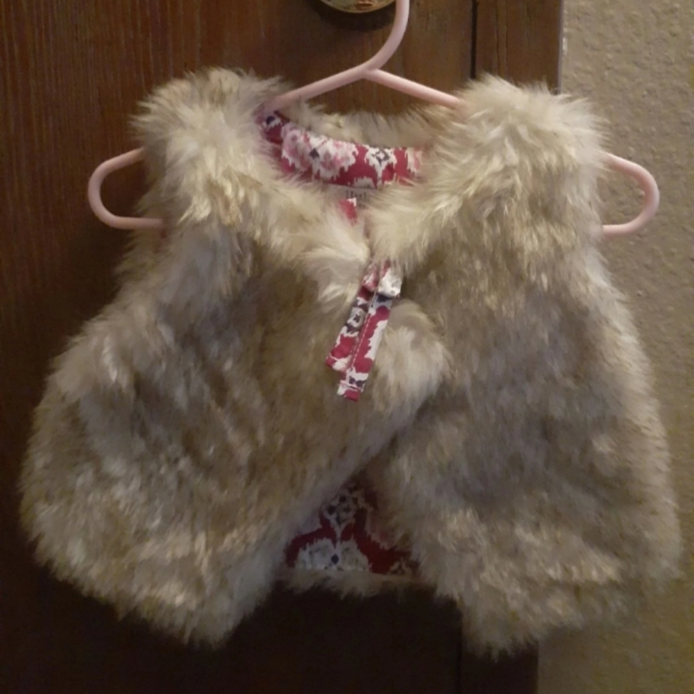 new Tory Spelling infant fur vest